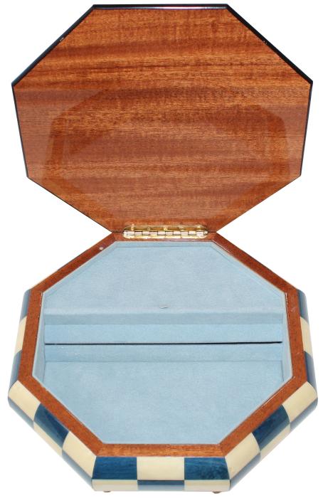 Nr.115M06 Intarsien Blau/Weiss